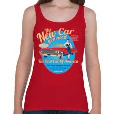 PRINTFASHION Autókereskedő - Női atléta - Cseresznyepiros