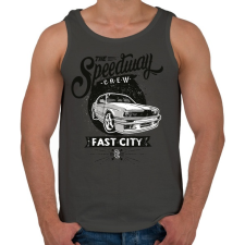 PRINTFASHION Autópálya - Férfi atléta - Sötétszürke atléta, trikó