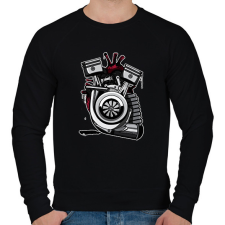 PRINTFASHION autós szív - Férfi pulóver - Fekete férfi pulóver, kardigán
