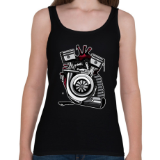 PRINTFASHION autós szív - Női atléta - Fekete