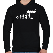 PRINTFASHION Autószerelő fejlődés - Férfi kapucnis pulóver - Fekete férfi pulóver, kardigán