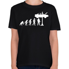 PRINTFASHION Autószerelő fejlődés - Gyerek póló - Fekete gyerek póló