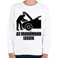 PRINTFASHION Autószerelő iroda - Gyerek pulóver - Fehér gyerek pulóver, kardigán