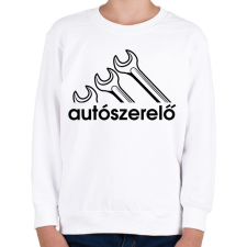 PRINTFASHION Autószerelő márka - Gyerek pulóver - Fehér gyerek pulóver, kardigán