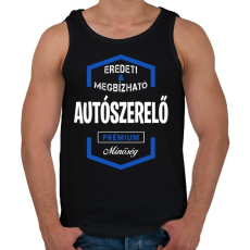 PRINTFASHION Autószerelő prémium minőség - Férfi atléta - Fekete