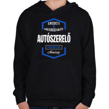 PRINTFASHION Autószerelő prémium minőség - Gyerek kapucnis pulóver - Fekete gyerek pulóver, kardigán