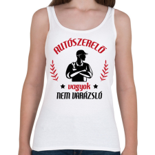 PRINTFASHION Autószerelő vagyok - Női atléta - Fehér női trikó