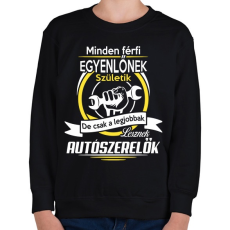 PRINTFASHION Autószerelők - Gyerek pulóver - Fekete
