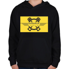 PRINTFASHION Autószerelők királya - Gyerek kapucnis pulóver - Fekete gyerek pulóver, kardigán