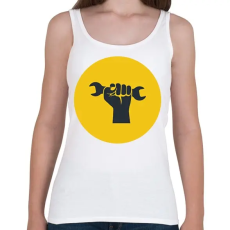 PRINTFASHION Autószerelős minta - sárga - Női atléta - Fehér