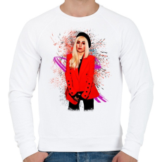 PRINTFASHION ava max 3 - Férfi pulóver - Fehér
