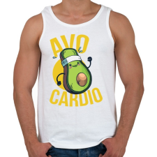 PRINTFASHION Avocardio - Férfi atléta - Fehér atléta, trikó