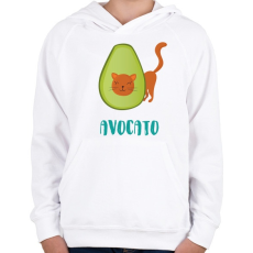 PRINTFASHION Avocato - Gyerek kapucnis pulóver - Fehér