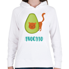 PRINTFASHION Avocato - Női kapucnis pulóver - Fehér női pulóver, kardigán