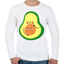 PRINTFASHION Avokádó anyuka - Férfi hosszú ujjú póló - Fehér férfi póló