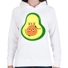 PRINTFASHION Avokádó anyuka - Női kapucnis pulóver - Fehér női pulóver, kardigán