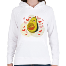 PRINTFASHION Avokádó anyuka - Női kapucnis pulóver - Fehér