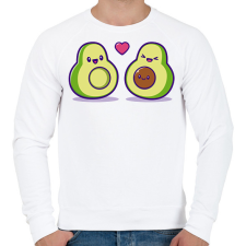 PRINTFASHION Avokádó család - Férfi pulóver - Fehér férfi pulóver, kardigán