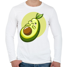 PRINTFASHION Avokádó - Férfi hosszú ujjú póló - Fehér