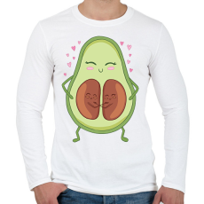 PRINTFASHION Avokádó ikrek - Férfi hosszú ujjú póló - Fehér