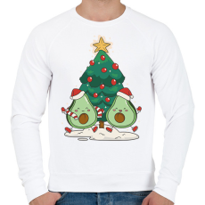 PRINTFASHION Avokádó karácsony - Férfi pulóver - Fehér