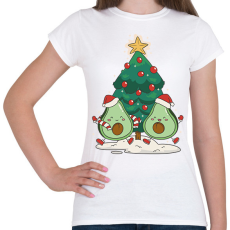 PRINTFASHION Avokádó karácsony - Női póló - Fehér
