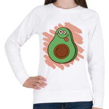 PRINTFASHION Avokádó - Női pulóver - Fehér női pulóver, kardigán