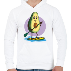 PRINTFASHION Avokádó sup-on - Férfi kapucnis pulóver - Fehér