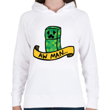 PRINTFASHION Aw man - Női kapucnis pulóver - Fehér női pulóver, kardigán