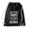 PRINTFASHION Awesome dads - Sportzsák, Tornazsák - Fekete