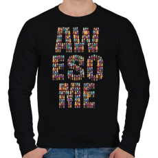 PRINTFASHION AWESOME - Férfi pulóver - Fekete