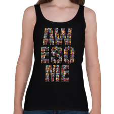 PRINTFASHION AWESOME - Női atléta - Fekete női trikó