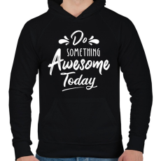 PRINTFASHION Awesome today - Férfi kapucnis pulóver - Fekete