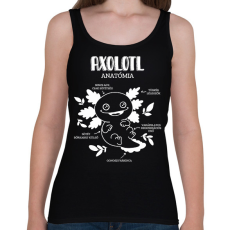 PRINTFASHION Axolotl anatómia - Női atléta - Fekete