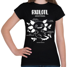 PRINTFASHION Axolotl anatómia - Női póló - Fekete női póló