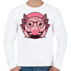 PRINTFASHION Axolotl - Férfi pulóver - Fehér