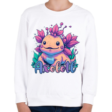 PRINTFASHION Axolotl - Gyerek pulóver - Fehér
