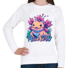 PRINTFASHION Axolotl - Női pulóver - Fehér női pulóver, kardigán