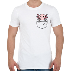 PRINTFASHION Axolotl zsebben - Férfi póló - Fehér