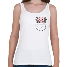 PRINTFASHION Axolotl zsebben - Női atléta - Fehér női trikó