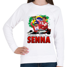 PRINTFASHION Ayrton Senna - Női pulóver - Fehér