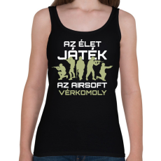 PRINTFASHION Az airsoft vérkomoly - Női atléta - Fekete