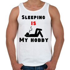 PRINTFASHION Az alvás a hobbim - Férfi atléta - Fehér atléta, trikó