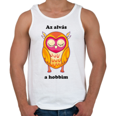 PRINTFASHION Az alvás a hobbim - Férfi atléta - Fehér