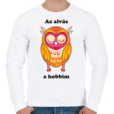 PRINTFASHION Az alvás a hobbim - Férfi pulóver - Fehér férfi pulóver, kardigán