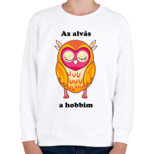 PRINTFASHION Az alvás a hobbim - Gyerek pulóver - Fehér gyerek pulóver, kardigán