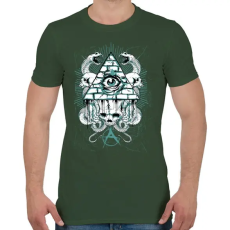 PRINTFASHION Az anarchia szeme - Férfi póló - Katonazöld