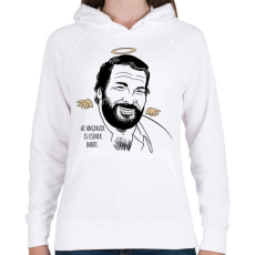 PRINTFASHION Az angyalok is esznek babot - Női kapucnis pulóver - Fehér