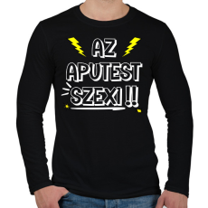 PRINTFASHION Az aputest vonzó! - Férfi hosszú ujjú póló - Fekete