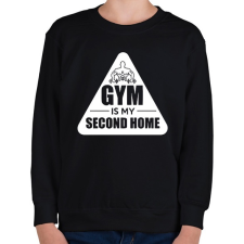 PRINTFASHION Az edzőterem a második otthonom - Gyerek pulóver - Fekete gyerek pulóver, kardigán